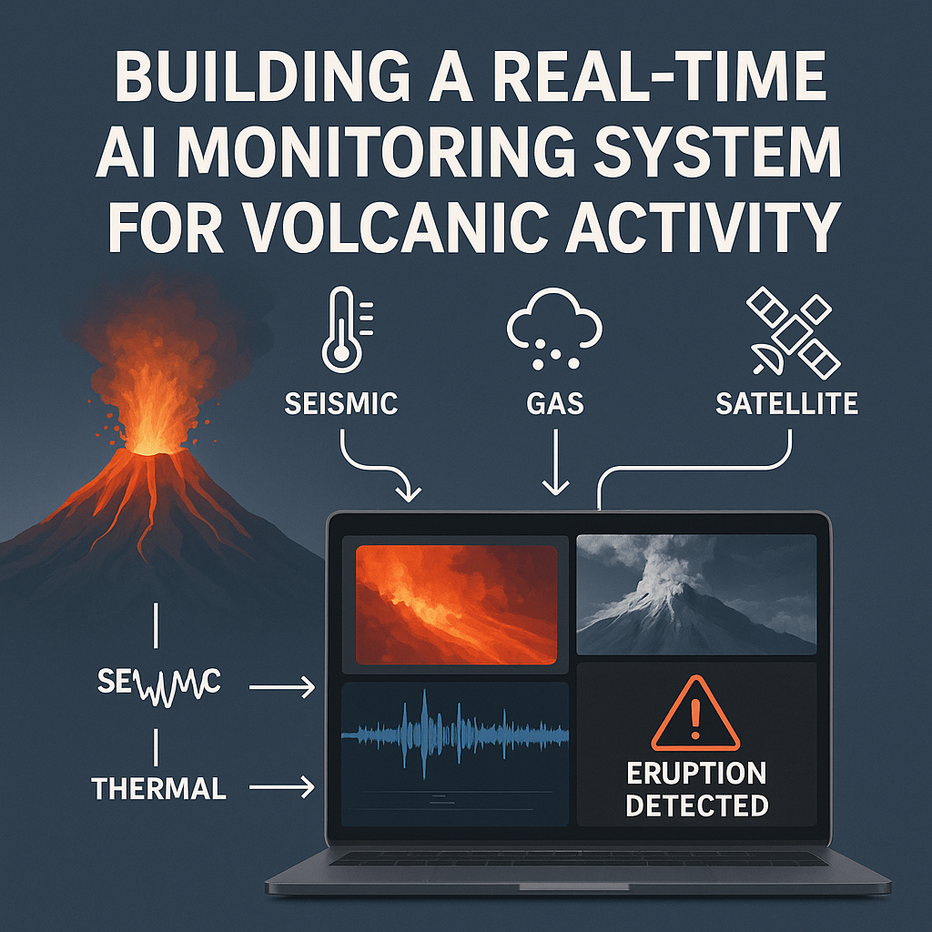Volcano monitoring system with data sources